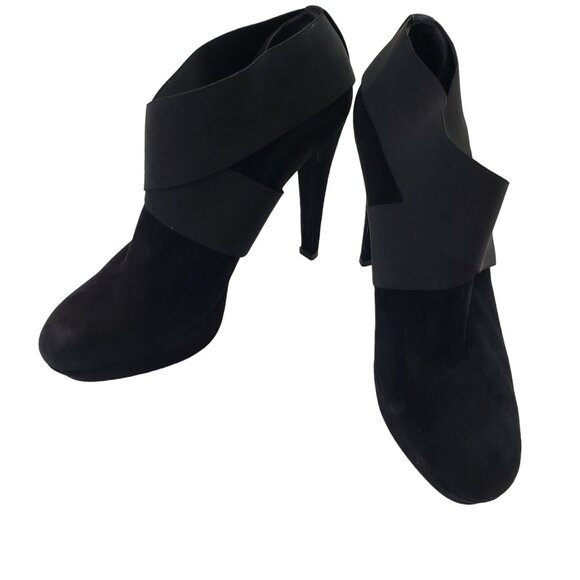 Stuart Weitzman Suede Leather Platform Heels Size 10 (est) - Picture 1 of 8